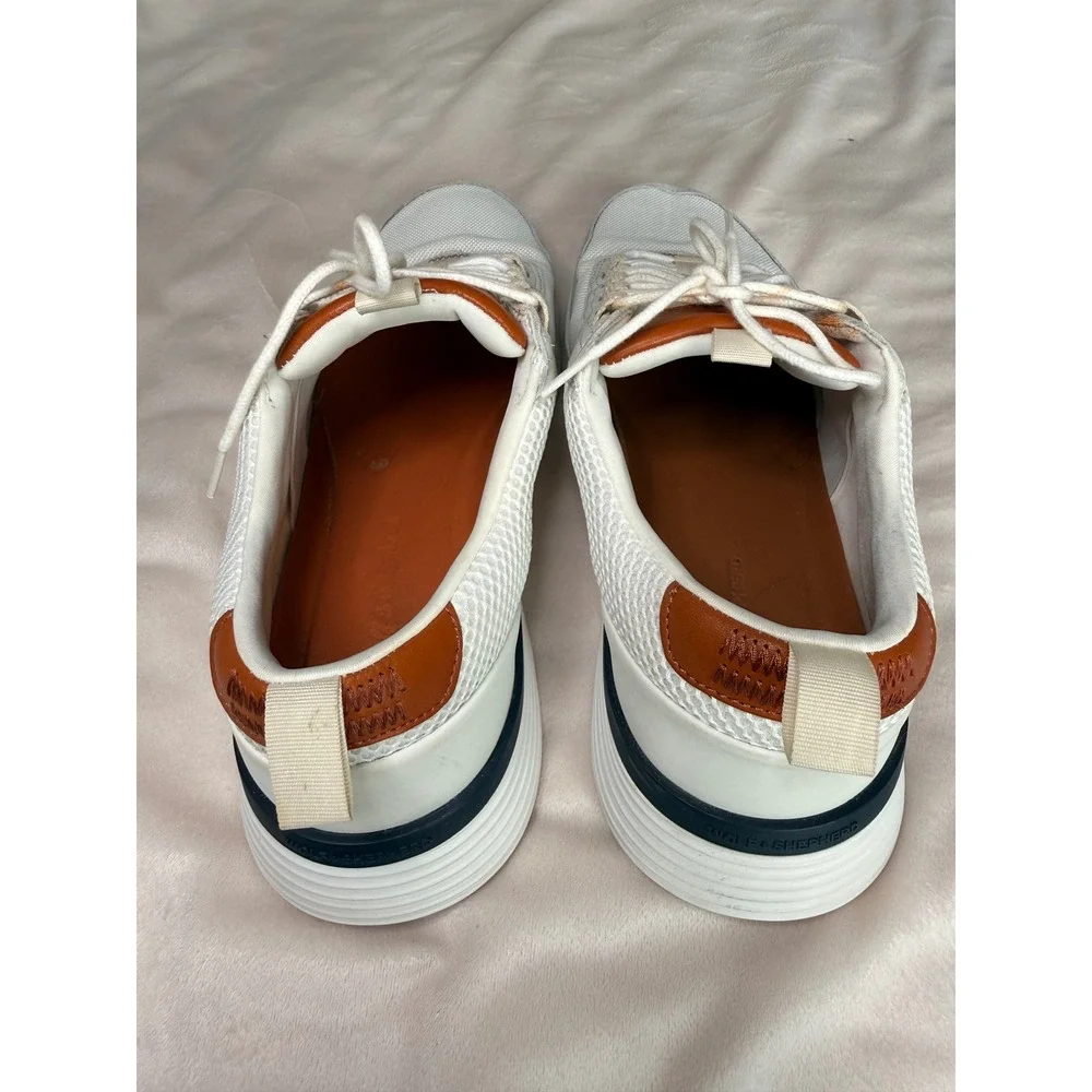Wolf & Shepherd Crossover Victory Trainer White Tan Leather Mesh Sneakers 11